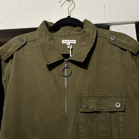 LAST OFFER! Good American Oversized Aviator’s Twill Jumpsuit Sz 6 (18) 3XL Cl:GN - Picture 11 of 16